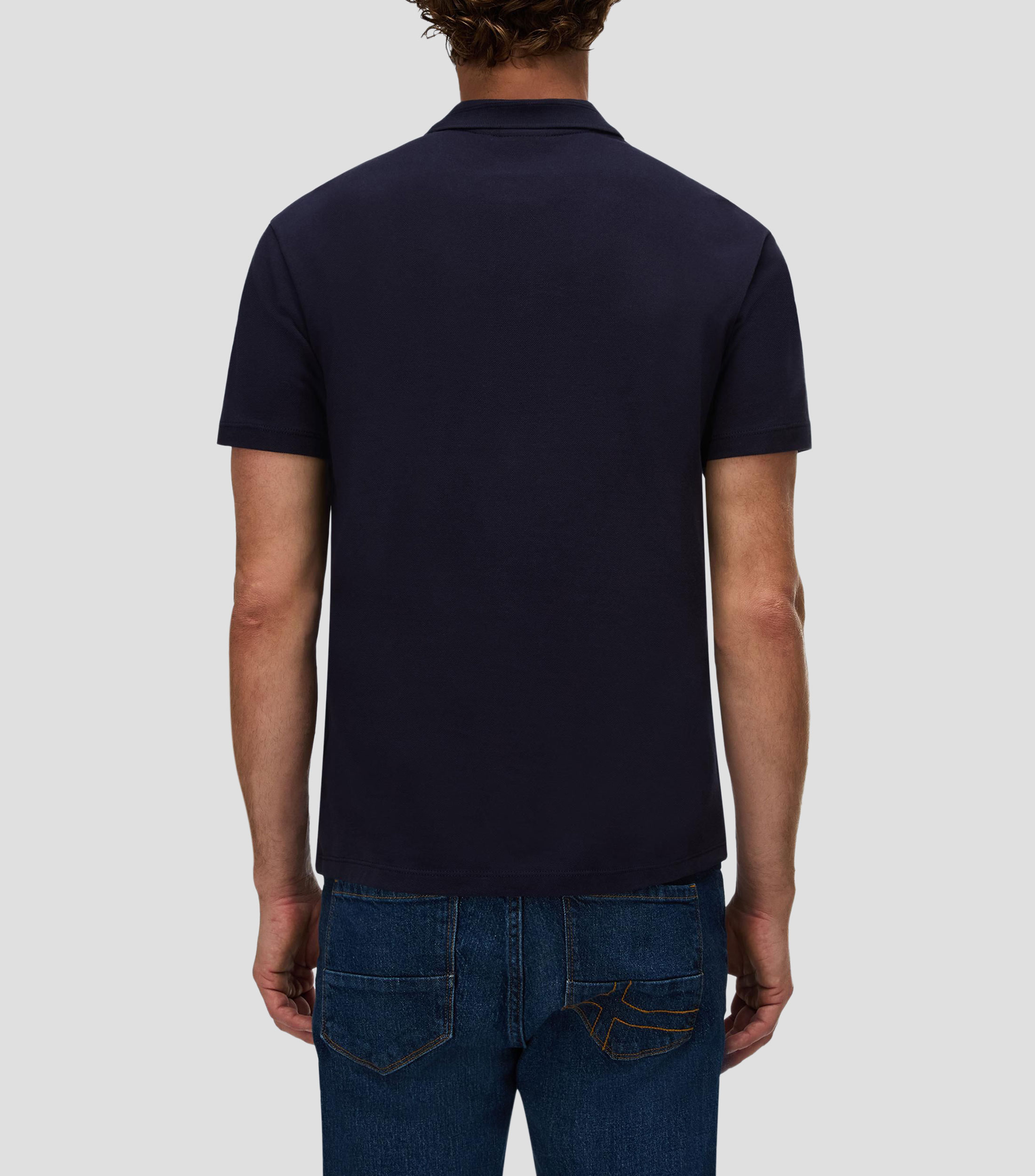 Playera tipo polo manga corta Ealis lisa Hombre